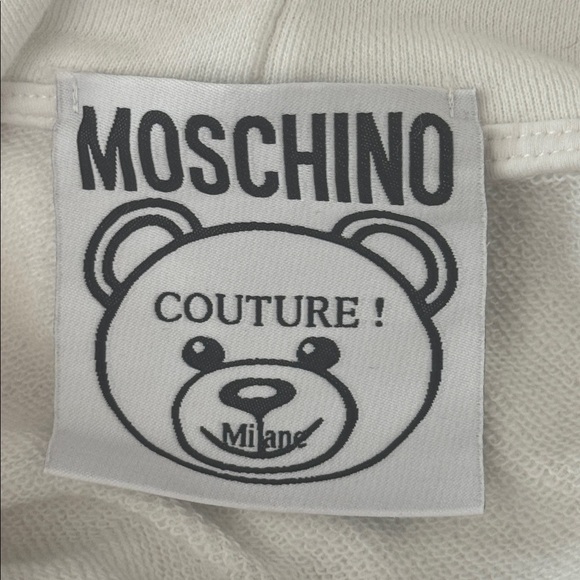 Moschino Couture White Hoodie with Teddy Bear - Picture 6 of 6